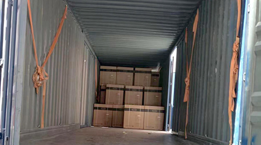 100臺(tái)12kg滾筒衣服烘干機(jī)裝柜完畢！順利出貨