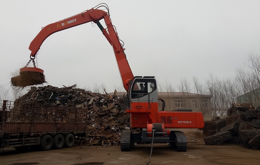 電動抓鋼機、電吸盤